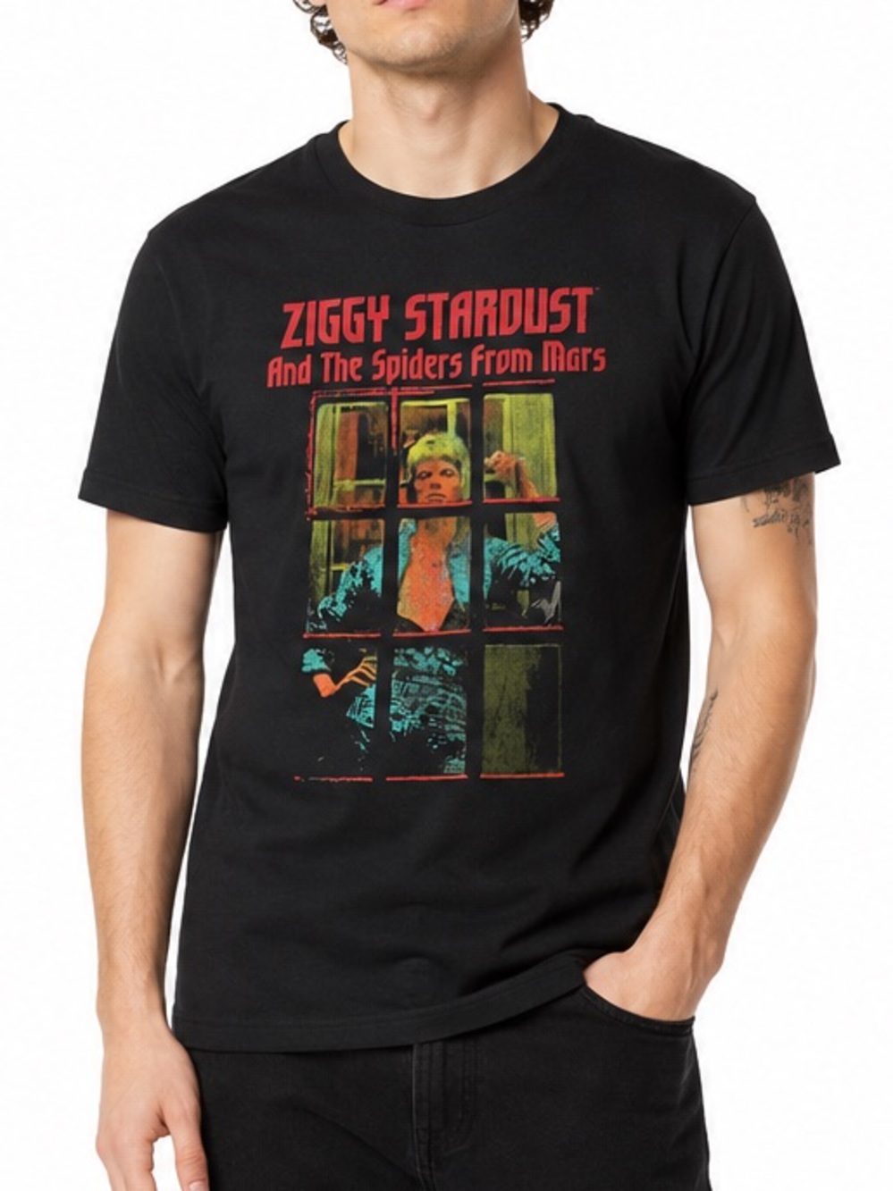 David Bowie Ziggy Stardust & The Spiders From Mars Graphic T-Shirt Men’s 4XL